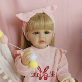 Силиконовая кукла Реборн девочка Кэтти 55 см-6
